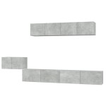 vidaXL Set dulap TV, 5 piese, gri beton, lemn prelucrat vidaXL Set dulap TV, 5 piese, gri beton, lemn prelucrat