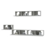 vidaXL Set dulap TV, 5 piese, gri beton, lemn prelucrat vidaXL Set dulap TV, 5 piese, gri beton, lemn prelucrat