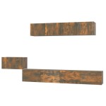 vidaXL Set dulapuri TV, 5 piese, stejar fumuriu, lemn prelucrat vidaXL Set dulapuri TV, 5 piese, stejar fumuriu, lemn prelucrat