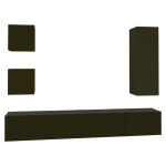vidaXL Set dulap TV, 5 piese, negru, lemn prelucrat vidaXL Set dulap TV, 5 piese, negru, lemn prelucrat