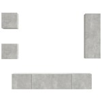 vidaXL Set dulap TV, 5 piese, gri beton, lemn prelucrat vidaXL Set dulap TV, 5 piese, gri beton, lemn prelucrat