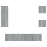 vidaXL Set dulapuri TV, 5 piese, gri sonoma, lemn prelucrat vidaXL Set dulapuri TV, 5 piese, gri sonoma, lemn prelucrat