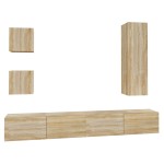 vidaXL Set dulap TV, 5 piese, stejar sonoma, lemn prelucrat vidaXL Set dulap TV, 5 piese, stejar sonoma, lemn prelucrat