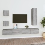 vidaXL Set dulapuri TV, 5 piese, gri sonoma, lemn prelucrat vidaXL Set dulapuri TV, 5 piese, gri sonoma, lemn prelucrat