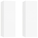 vidaXL Set dulap TV, 6 piese, alb, lemn prelucrat vidaXL Set dulap TV, 6 piese, alb, lemn prelucrat