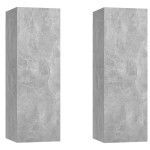 vidaXL Set dulap TV, 6 piese, gri beton, lemn prelucrat vidaXL Set dulap TV, 6 piese, gri beton, lemn prelucrat