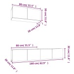 vidaXL Set dulap TV, 3 piese, stejar sonoma, lemn prelucrat vidaXL Set dulap TV, 3 piese, stejar sonoma, lemn prelucrat
