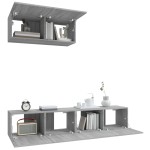 vidaXL Set dulap TV, 3 piese, gri sonoma, lemn prelucrat vidaXL Set dulap TV, 3 piese, gri sonoma, lemn prelucrat