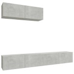 vidaXL Set dulapuri TV, 3 piese, gri beton, lemn prelucrat vidaXL Set dulapuri TV, 3 piese, gri beton, lemn prelucrat