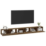 vidaXL Set dulapuri TV, 3 piese, stejar fumuriu, lemn prelucrat vidaXL Set dulapuri TV, 3 piese, stejar fumuriu, lemn prelucrat