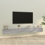 vidaXL Set dulap TV, 3 piese, gri sonoma, lemn prelucrat vidaXL Set dulap TV, 3 piese, gri sonoma, lemn prelucrat
