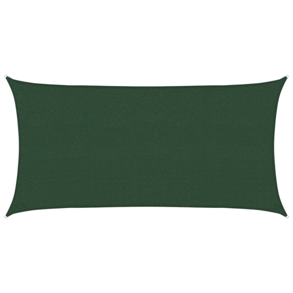 vidaXL Pânză parasolar, verde închis, 2x4 m, HDPE, 160 g/m²