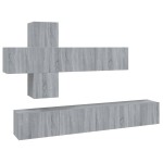 vidaXL Set comode TV, 7 piese, gri sonoma, lemn compozit vidaXL Set comode TV, 7 piese, gri sonoma, lemn compozit