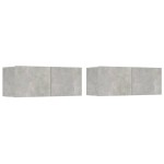 vidaXL Set dulap TV, 4 piese, gri beton, lemn prelucrat vidaXL Set dulap TV, 4 piese, gri beton, lemn prelucrat
