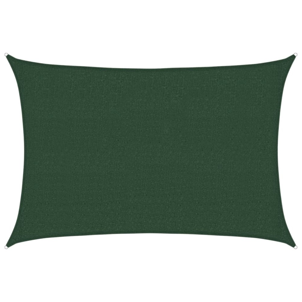vidaXL Pânză parasolar, verde închis, 2,5x3,5 m, HDPE, 160 g/m²