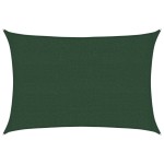 vidaXL Pânză parasolar, verde închis, 2,5x3,5 m, HDPE, 160 g/m²