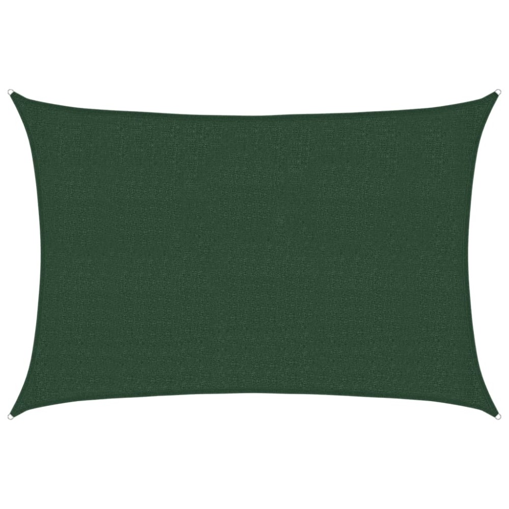 vidaXL Pânză parasolar, verde închis, 2,5x4 m, 160 g/m², HDPE