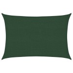 vidaXL Pânză parasolar, verde închis, 2,5x4 m, 160 g/m², HDPE