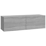 vidaXL Set comode TV, 7 piese, gri sonoma, lemn compozit vidaXL Set comode TV, 7 piese, gri sonoma, lemn compozit