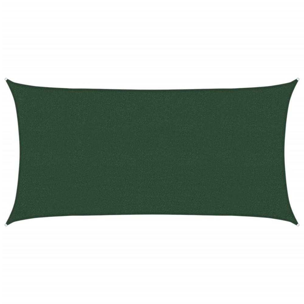 vidaXL Pânză parasolar, verde închis, 2,5x5 m, HDPE, 160 g/m²