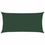 vidaXL Pânză parasolar, verde închis, 2,5x5 m, HDPE, 160 g/m²