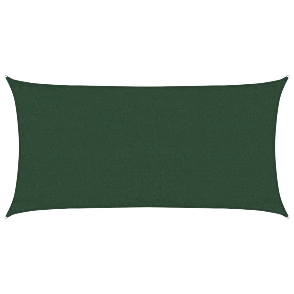 vidaXL Pânză parasolar, verde închis, 3x6 m, 160 g/m², HDPE