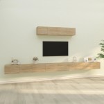 vidaXL Set dulap TV, 6 piese, stejar sonoma, lemn prelucrat vidaXL Set dulap TV, 6 piese, stejar sonoma, lemn prelucrat
