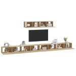 vidaXL Set dulap TV, 6 piese, stejar sonoma, lemn prelucrat vidaXL Set dulap TV, 6 piese, stejar sonoma, lemn prelucrat