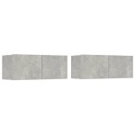 vidaXL Set dulap TV, 6 piese, gri beton, lemn prelucrat vidaXL Set dulap TV, 6 piese, gri beton, lemn prelucrat