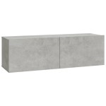 vidaXL Set dulap TV, 6 piese, gri beton, lemn prelucrat vidaXL Set dulap TV, 6 piese, gri beton, lemn prelucrat
