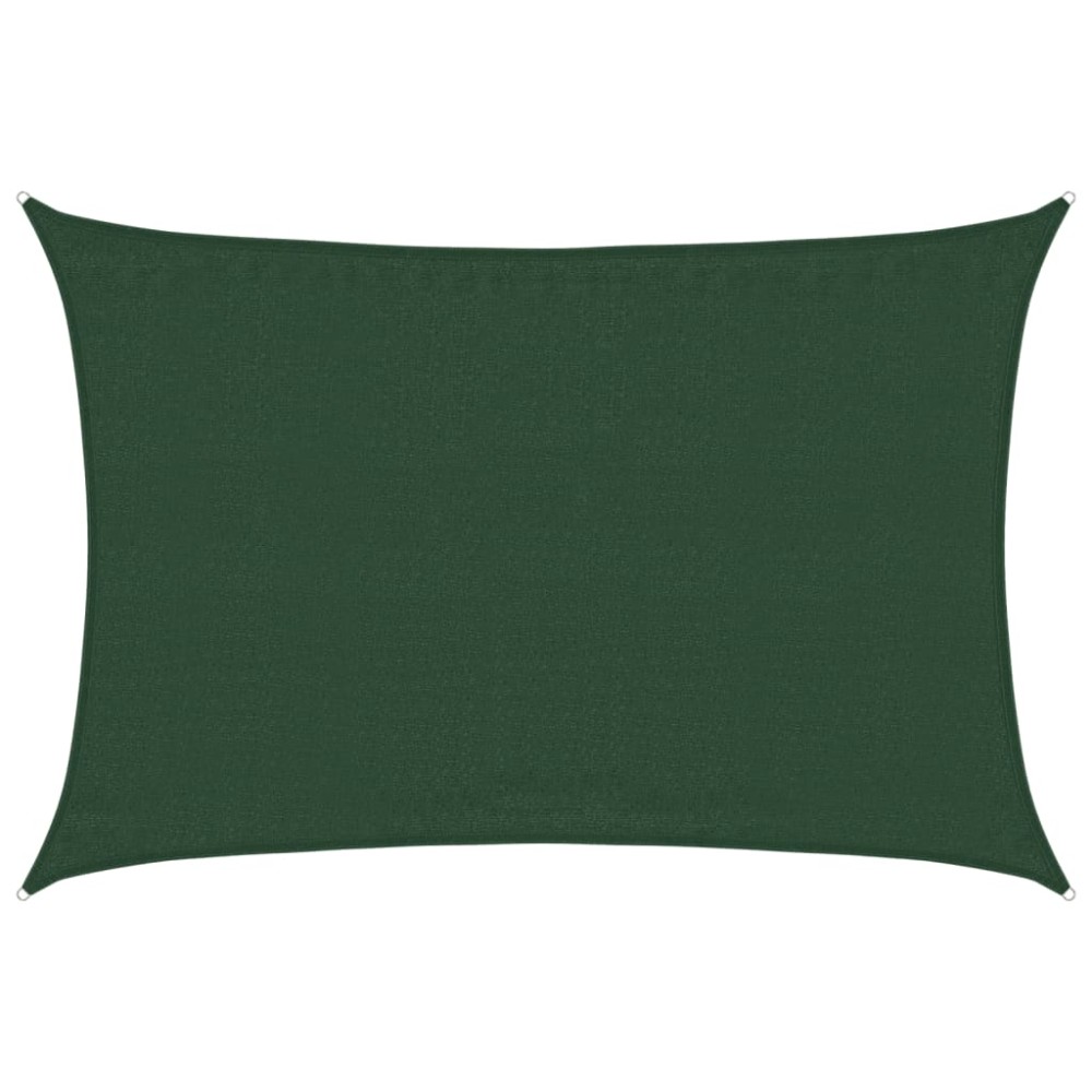 vidaXL Pânză parasolar, verde închis, 3,5x4,5 m, HDPE, 160 g/m²