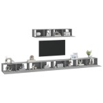 vidaXL Set dulapuri TV, 6 piese, gri sonoma, lemn prelucrat vidaXL Set dulapuri TV, 6 piese, gri sonoma, lemn prelucrat