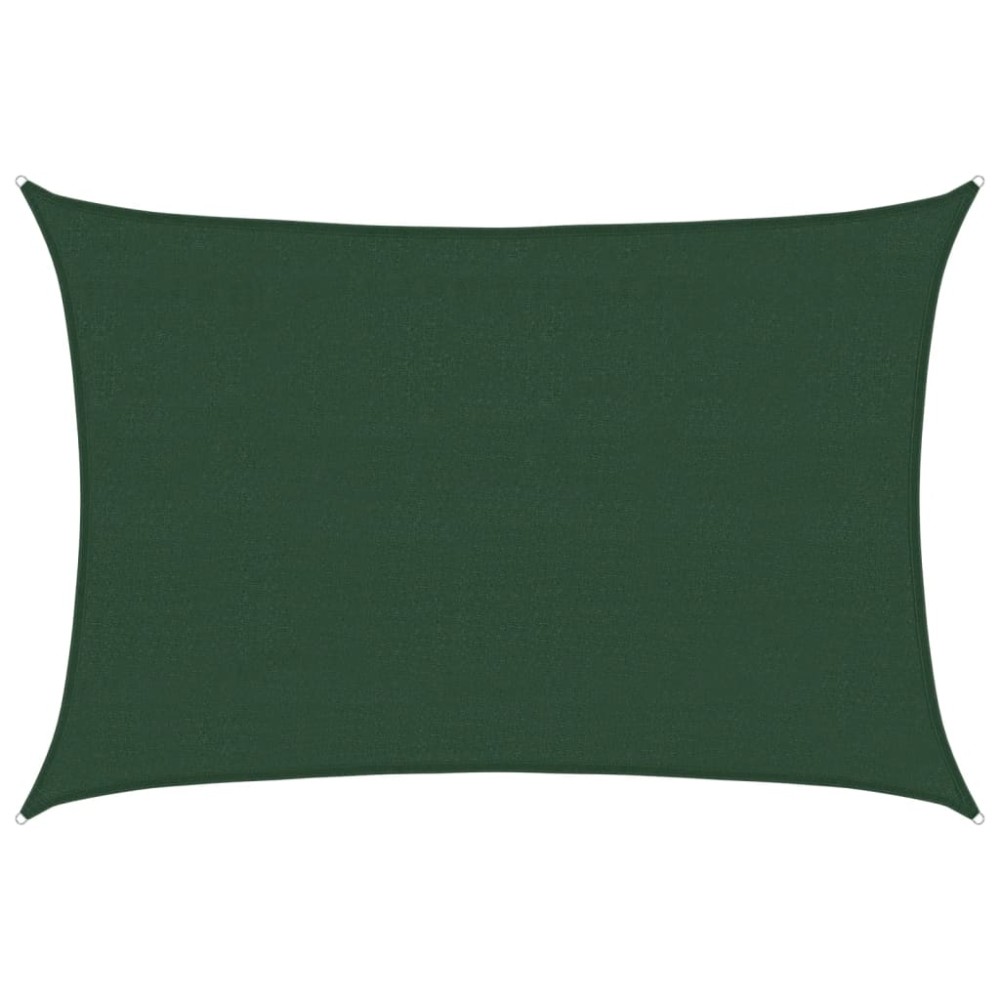 vidaXL Pânză parasolar, verde închis, 4x5 m, HDPE, 160 g/m²