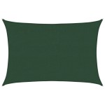 vidaXL Pânză parasolar, verde închis, 4x5 m, HDPE, 160 g/m²