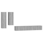 vidaXL Set dulapuri TV, 4 piese, gri sonoma, lemn prelucrat vidaXL Set dulapuri TV, 4 piese, gri sonoma, lemn prelucrat