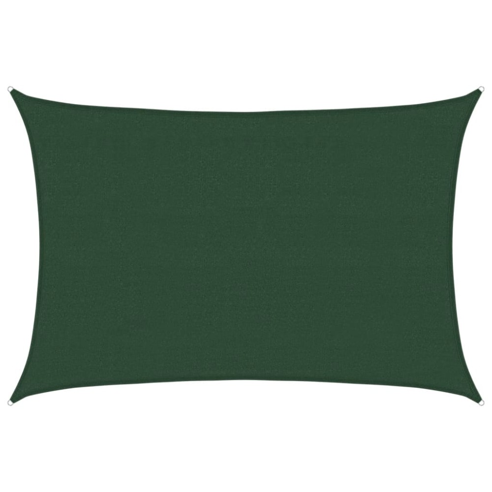 vidaXL Pânză parasolar, verde închis, 4x6 m, HDPE, 160 g/m²