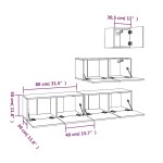 vidaXL Set dulap TV, 4 piese, stejar sonoma, lemn prelucrat vidaXL Set dulap TV, 4 piese, stejar sonoma, lemn prelucrat