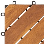 vidaXL Plăci pardoseală, 20 buc., maro, 30x30 cm, lemn masiv de acacia vidaXL Plăci pardoseală, 20 buc., maro, 30x30 cm, lemn masiv de acacia
