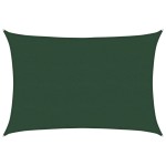 vidaXL Pânză parasolar, verde închis, 5x7 m, 160 g/m², HDPE