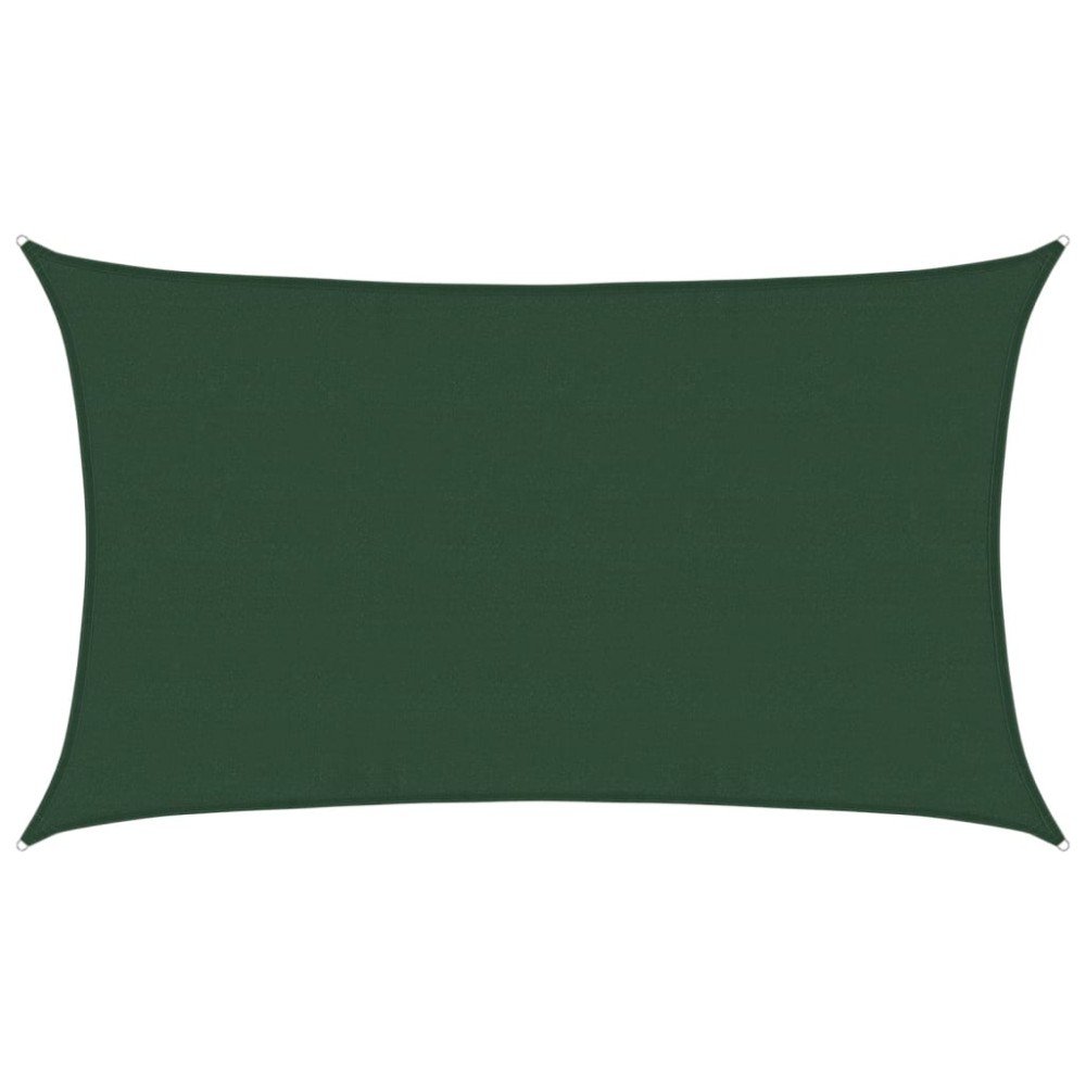 vidaXL Pânză parasolar, verde închis, 5x8 m, HDPE, 160 g/m²