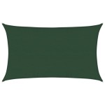 vidaXL Pânză parasolar, verde închis, 5x8 m, HDPE, 160 g/m²