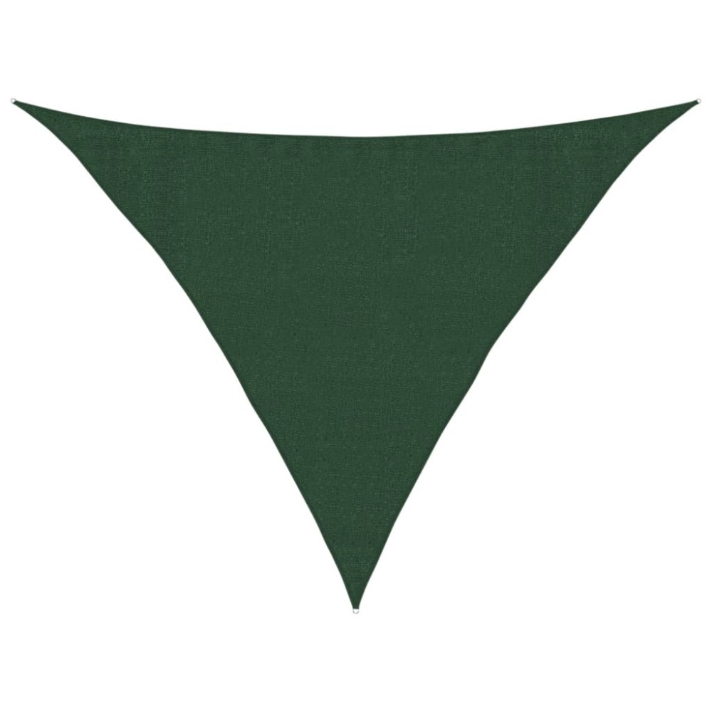 vidaXL Pânză parasolar, verde închis, 3,5x3,5x4,9 m, HDPE, 160 g/m²
