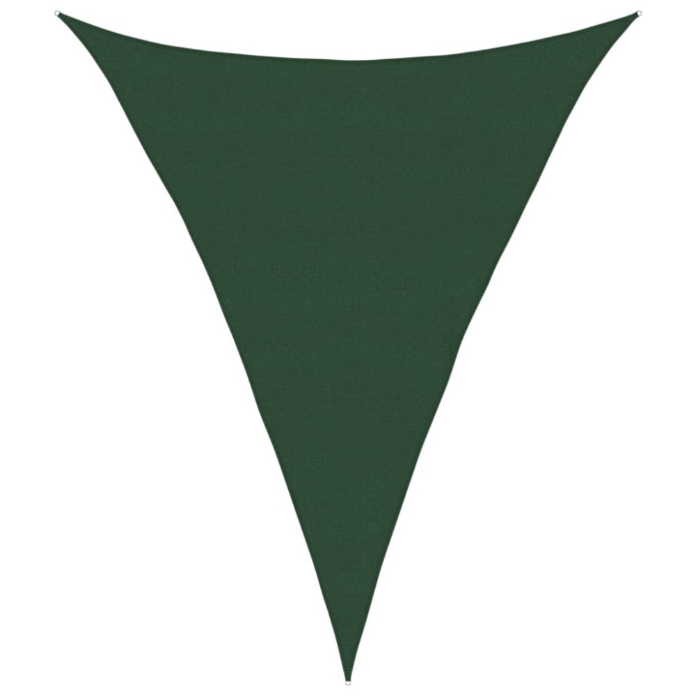 vidaXL Pânză parasolar, verde închis, 5x6x6 m, 160 g/m², HDPE