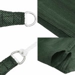 vidaXL Pânză parasolar verde închis 6x6x6 m HDPE 160 g/m² triunghiular