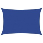 vidaXL Pânză parasolar, albastru dreptunghiular 5x6 m HDPE 160 g/m²