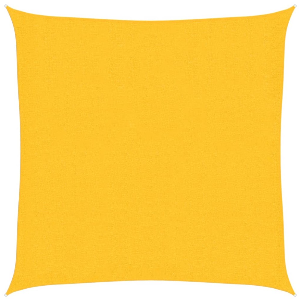 vidaXL Pânză parasolar, galben, 2,5x2,5 m, HDPE, 160 g/m²