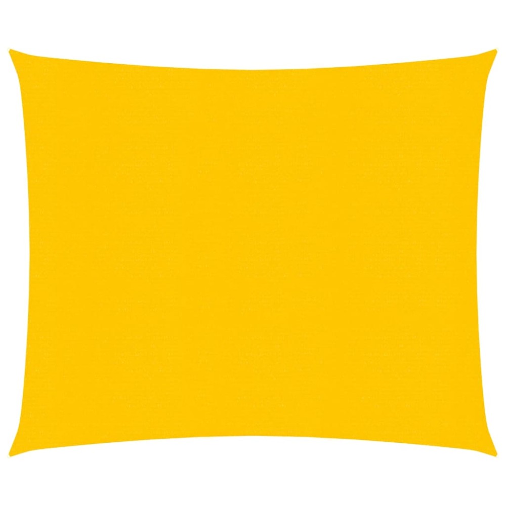 vidaXL Pânză parasolar, galben, pătrat, 4x4 m HDPE, 160 g/m²