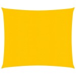vidaXL Pânză parasolar, galben, pătrat, 4x4 m HDPE, 160 g/m²