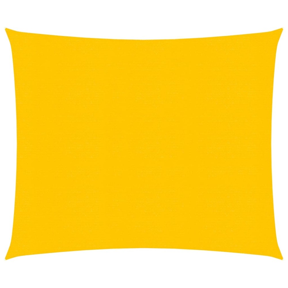 vidaXL Pânză parasolar, galben, pătrat, 5x5, m HDPE, 160 g/m²