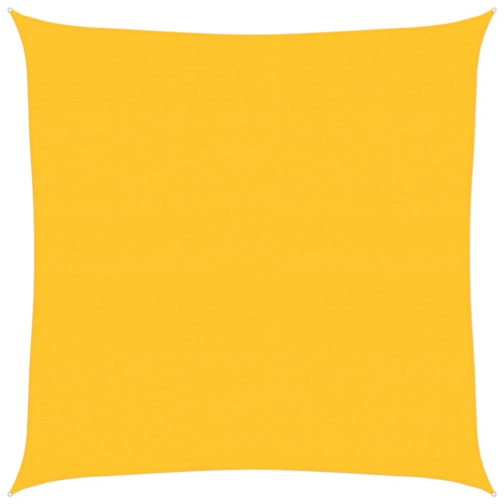 vidaXL Pânză parasolar, galben, pătrat, 6x6 m HDPE, 160 g/m²